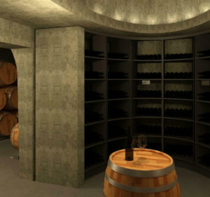 winery architect Abbott Claim wine library