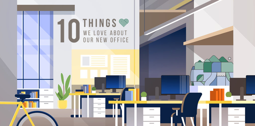 One year after we moved into our new office in the Pearl District, here's a list of the Top 10 Things that make the new space great.